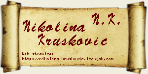 Nikolina Krušković vizit kartica